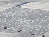 Simon Beck "círculos cultivos", pero nieve