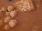 Potaje garbanzos bacalao toque hierbabuena