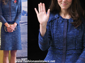 Kate Middleton, nueva lección estilo traje tweed azul