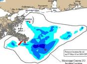 Previsión trayectoria vertido petróleo Golfo México