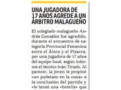 Jugadora años agrede arbitro málaga