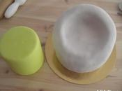 Tarta torcida (Bizcocho limón, dulce leche, buttercream chocolate fondant chicle frutas)