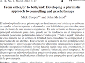 Desarrollando Enfoque Pluralístico para Consejería Psicoterapia Cooper McLeod