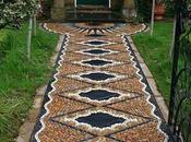 Vereda piso mosaico.
