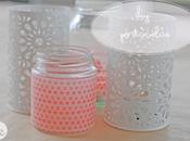 #32. Portavelas tarros washi tape/ Candles made from mason jars tape