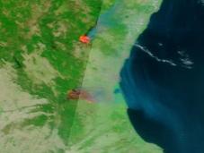 Imagen satélite (30.06.2012) incendios Valencia