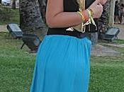 Maxi skirt turquoise
