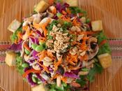 Ensalada Thai. cascada color poder antioxidante.