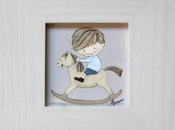 TIENDA KdeKids: Cuadro infantil personalizado caballito madera.