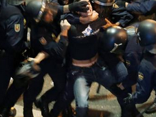 imágenes cruentas protestas Madrid