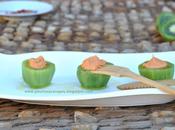 Kiwis rellenos queso pimentón