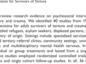 Intervenciones Psicológicas Basadas Evidencia para adultos sobrevivientes tortura trauma McFarlane Kaplan