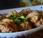 Albóndigas salsa cebolla almendras