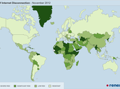 Este mapa muestra fácil desconectar país Internet