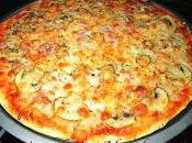 Pizza bacon champiñón