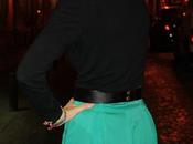 Green divided skirt