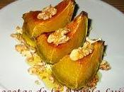 Calabaza asada miel nueces