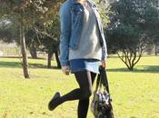 Denim mini skirt
