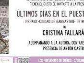 Presentación Zaragoza "Últimos días puesto Este", Cristina Fallarás