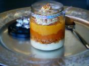 LAYERED TANGERINE PUMPKIN BOTE HORNO, mismo, PASTEL CALABAZA MANDARINA CAPAS, HORNO