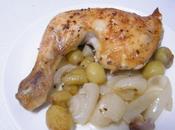 Pollo salsa anís uvas