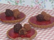 Tartaletas chocolate fresa trufas para celebrar....