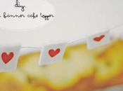 #95. Cake topper banderines corazones /Heart banner cake