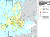Mapa niveles Monóxido Carbono aire ambiente (Europa, 2011)