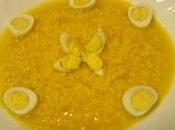 Receta Arroz caldoso huevos codorniz