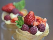 Cucurucho frutas rojas, crema chocolate