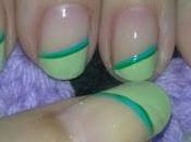 Manicura, verde, reto