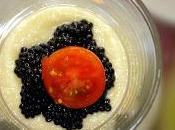 Verrine brandada caviar tomate Cherry