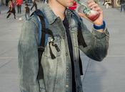 Denim jacket look