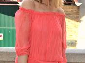 Coral blouse