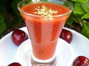 Chupito gazpacho cerezas