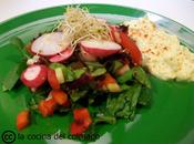Ensalada espinacas mahonesa vegana