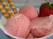 Helado casero fresas