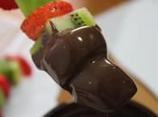 Fondue chocolate frutas