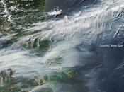 Imagen satélite incendios Sumatra humo sobre Singapur