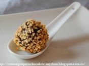 Bombones morcilla rellenos piñones