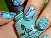 Nail Poolside (Watermarble nails)