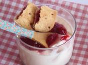 Crema vainilla frambuesa azúcar