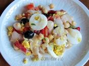 Ensalada bacalao ahumado garbanzos