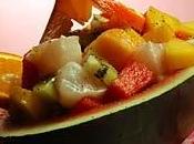 Cuadritos pescado cuatro frutas