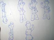 Dibujo juguetes Rotación Popeye drawing turnaround