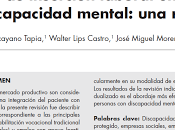 Estrategias inserción laboral población discapacidad mental Mascayano col.