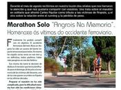 "Planeta Running" hace "Marathon Solo Angrois Memoria" Homenaxe vítimas accidente ferroviario