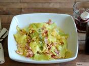 Calabacines carbonara. Receta gluten lactosa