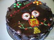 Tarta chocolate, nata caramelo