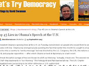 mentiras Obama según bloguero David Swanson
